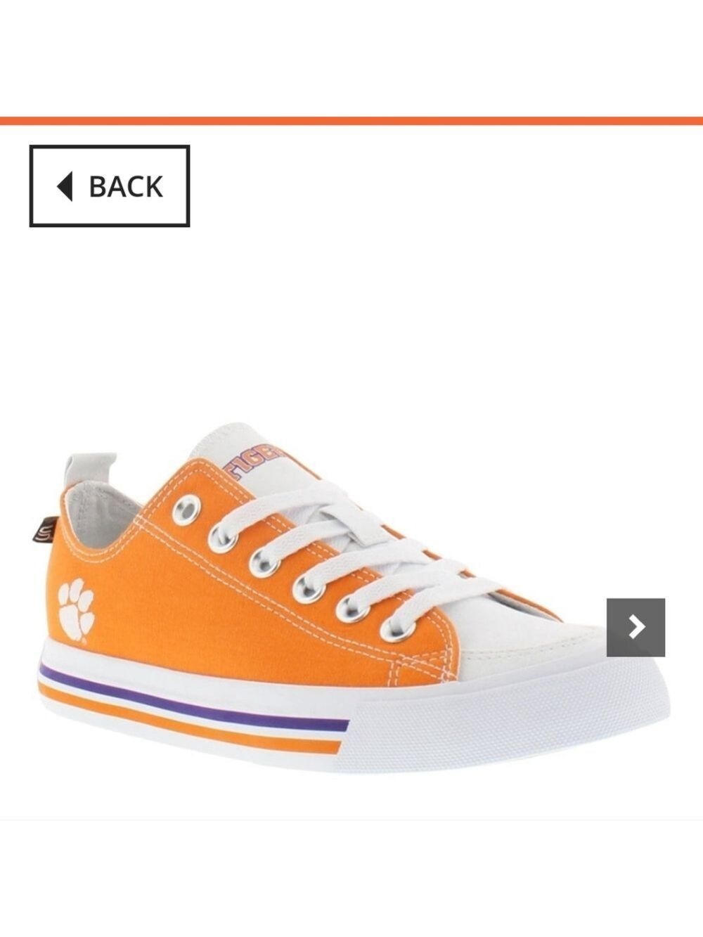 Official Clemson Tigers Low Top Shoes - Picture 2 of 9